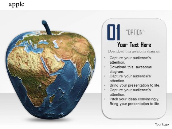 Stock Photo Illustration Of Globe Apple PowerPoint Slide Stock Photo Illustration Of Globe Apple PowerPoint Slide