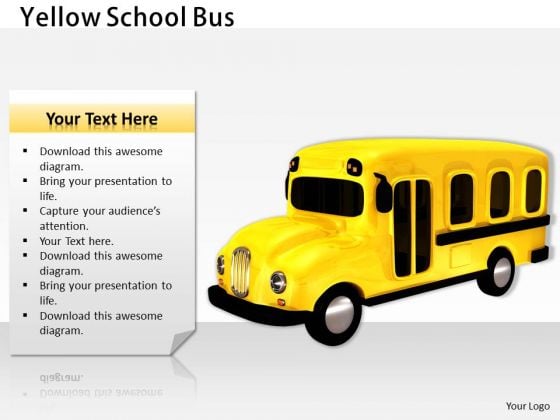 Stock Photo Illustration Yellow School Bus PowerPoint Slide Stock Photo Illustration Yellow School Bus PowerPoint Slide