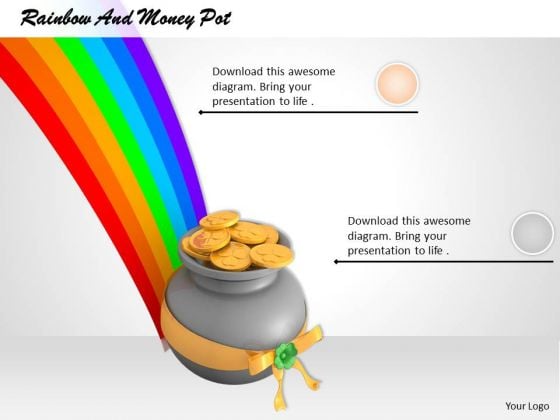 Stock Photo Image Of Rainbow With Money Pot PowerPoint Slide Stock Photo Image Of Rainbow With Money Pot PowerPoint Slide