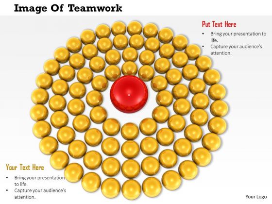 Stock Photo Image Of Teamwork And Leadership PowerPoint Slide