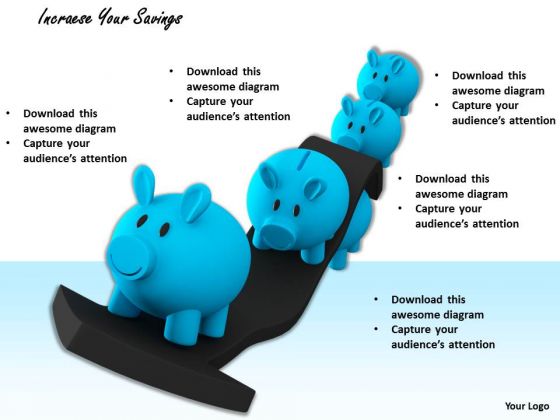 Stock Photo Incraese Your Savings PowerPoint Template