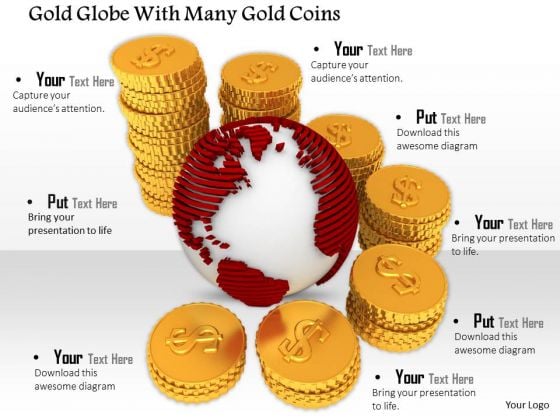 Stock Photo Increasing Stack Of Coins Around Globe PowerPoint Slide Stock Photo Increasing Stack Of Coins Around Globe PowerPoint Slide