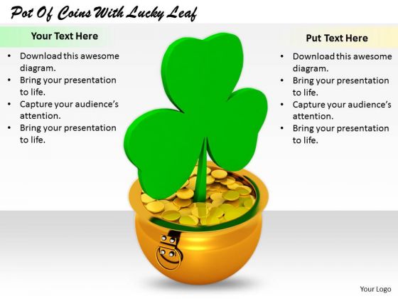 Stock Photo Innovative Marketing Concepts Pot Of Coins With Lucky Leaf Business Clipart Stock Photo Innovative Marketing Concepts Pot Of Coins With Lucky Leaf Business Clipart