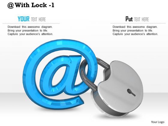 Stock Photo Internet Symbol With Lock PowerPoint Slide Stock Photo Internet Symbol With Lock PowerPoint Slide