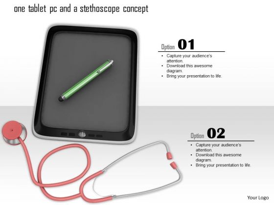 Stock Photo Ipad With Stethoscope Pen Technology PowerPoint Slide Stock Photo Ipad With Stethoscope Pen Technology PowerPoint Slide