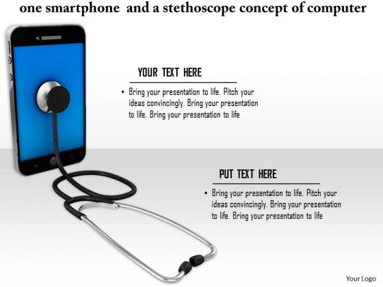 Stock Photo Ipad With Stethoscope Technology Check PowerPoint Slide