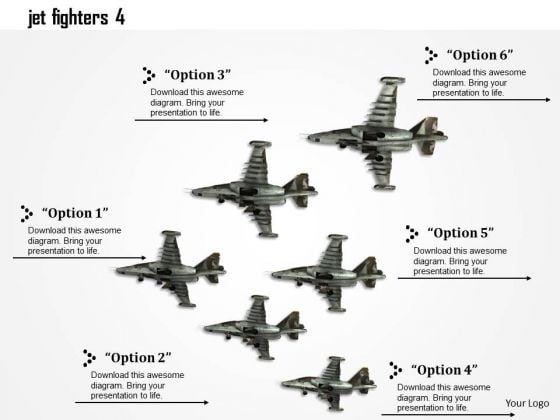 Stock Photo Jet Fighters Fly High On Speed PowerPoint Slide