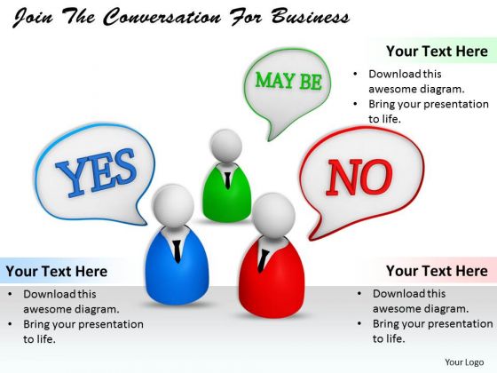 Stock Photo Join The Conversation For Business PowerPoint Template
