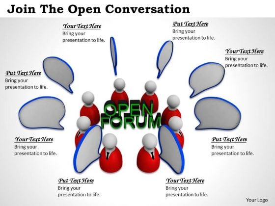 Stock Photo Join The Open Conversation PowerPoint Template Stock Photo Join The Open Conversation PowerPoint Template