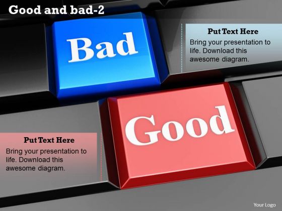Stock Photo Keys Of Bad And Good Words PowerPoint Slide Stock Photo Keys Of Bad And Good Words PowerPoint Slide