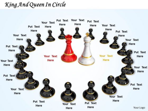 Stock Photo King And Queen In Circle PowerPoint Template Stock Photo King And Queen In Circle PowerPoint Template
