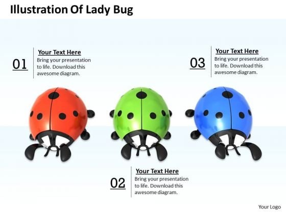 Stock Photo Lady Bug In Red Green Blue Colors PowerPoint Slide