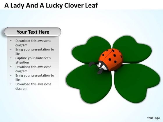 Stock Photo Ladybug On Clover Leave Good Luck On Patrick Day PowerPoint Slide Stock Photo Ladybug On Clover Leave Good Luck On Patrick Day PowerPoint Slide