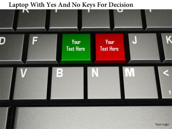Stock Photo Laptop With Yes And No Keys For Decision PowerPoint Slide Stock Photo Laptop With Yes And No Keys For Decision PowerPoint Slide