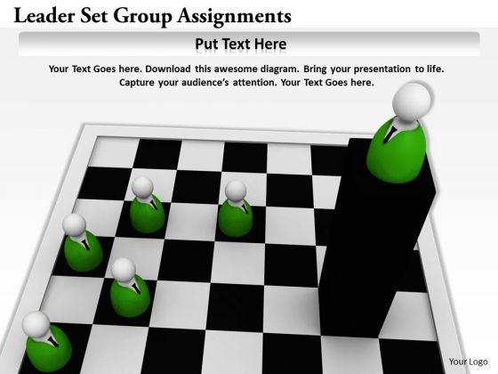 Stock Photo Leader Set Group Assignments PowerPoint Template Stock Photo Leader Set Group Assignments PowerPoint Template