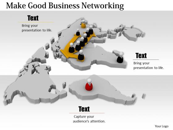 Stock Photo Make Good Business Networking PowerPoint Template