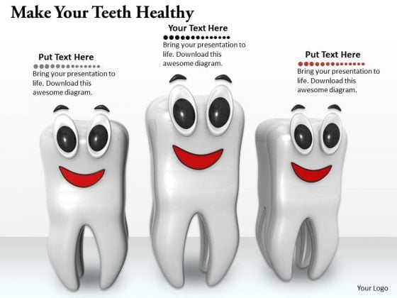 Stock Photo Make Your Teeth Healthy PowerPoint Template