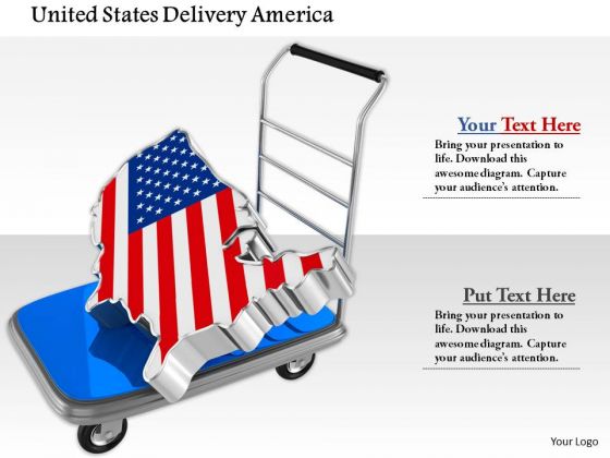 Stock Photo Map Of United States On Trolley PowerPoint Slide Stock Photo Map Of United States On Trolley PowerPoint Slide