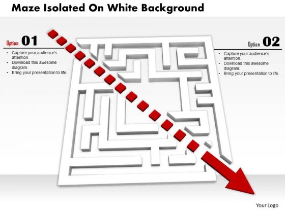 Stock Photo Maze Isolated On White Background PowerPoint Slide Stock Photo Maze Isolated On White Background PowerPoint Slide