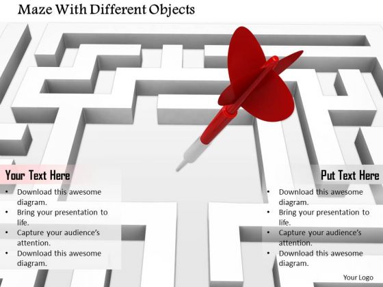 Stock Photo Maze With Dart Arrow PowerPoint Slide Stock Photo Maze With Dart Arrow PowerPoint Slide