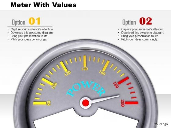 Stock Photo Meter With Values PowerPoint Slide Stock Photo Meter With Values PowerPoint Slide