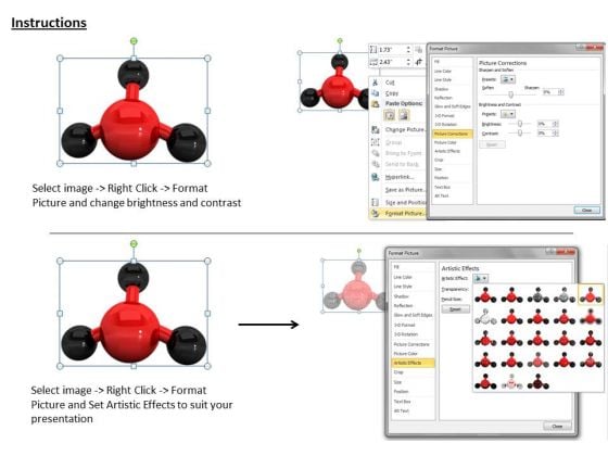 Stock Photo Model Of Atoms And Molecules PowerPoint Template researched downloadable
