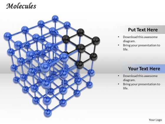 Stock Photo Molecules Cube PowerPoint Slide Stock Photo Molecules Cube PowerPoint Slide