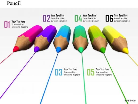 Stock Photo Multicolor Pencil Lines PowerPoint Slide Stock Photo Multicolor Pencil Lines PowerPoint Slide