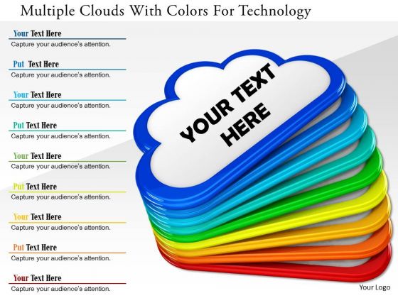 Stock Photo Multiple Clouds With Colors For Technology PowerPoint Slide Stock Photo Multiple Clouds With Colors For Technology PowerPoint Slide