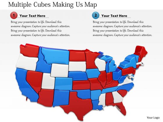 Stock Photo Multiple Cubes Making Usa Map PowerPoint Slide Stock Photo Multiple Cubes Making Usa Map PowerPoint Slide