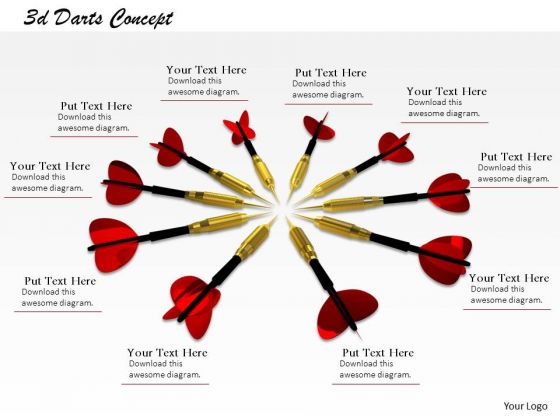 Stock Photo Multiple Darts In Circle PowerPoint Slide Stock Photo Multiple Darts In Circle PowerPoint Slide