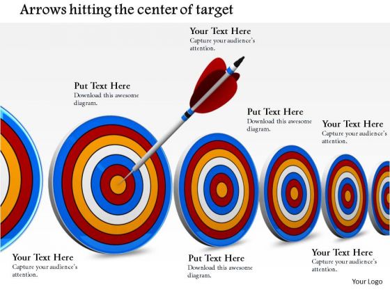 Stock Photo Multiple Target Darts With One Arrow Hitting PowerPoint Slide Stock Photo Multiple Target Darts With One Arrow Hitting PowerPoint Slide