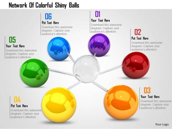 Stock Photo Network Of Colorful Shiny Balls PowerPoint Slide Stock Photo Network Of Colorful Shiny Balls PowerPoint Slide
