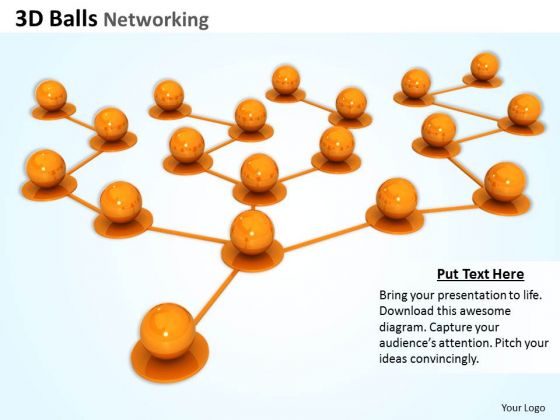 Stock Photo Networking Concept 3d Balls PowerPoint Slide Stock Photo Networking Concept 3d Balls PowerPoint Slide