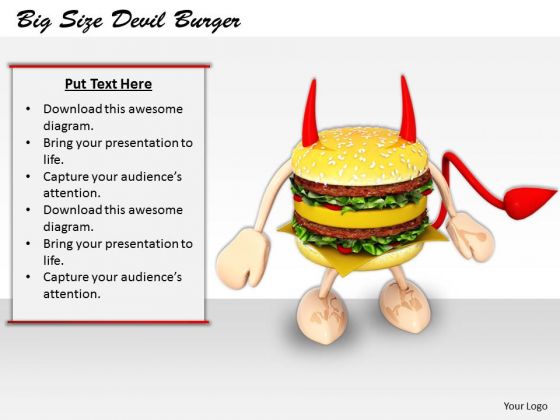 Stock Photo New Business Strategy Big Size Devil Burger Best