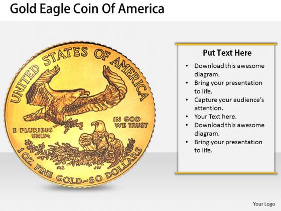 Stock Photo New Business Strategy Gold Eagle Coin Of America Stock Images