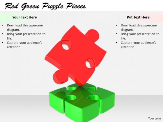 Stock Photo New Business Strategy Red Green Puzzle Pieces Icons Stock Photo New Business Strategy Red Green Puzzle Pieces Icons
