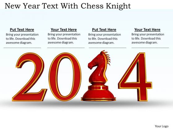 Stock Photo New Year Text With Chess Knight PowerPoint Slide Stock Photo New Year Text With Chess Knight PowerPoint Slide