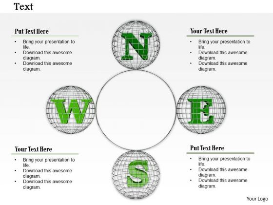 Stock Photo North East West South Four Sides Pwerpoint Slide Stock Photo North East West South Four Sides Pwerpoint Slide