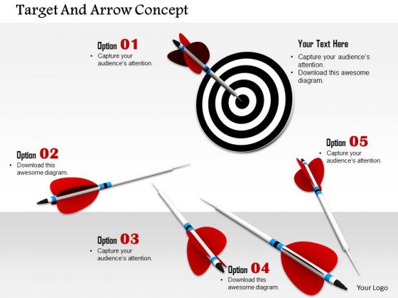 Stock Photo One Red Arrow Hits On Target PowerPoint Slide Stock Photo One Red Arrow Hits On Target PowerPoint Slide
