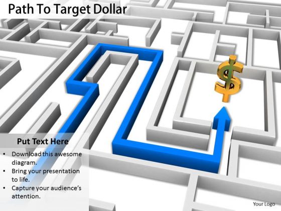 Stock Photo Path To Target Dollar Symbol PowerPoint Slide Stock Photo Path To Target Dollar Symbol PowerPoint Slide