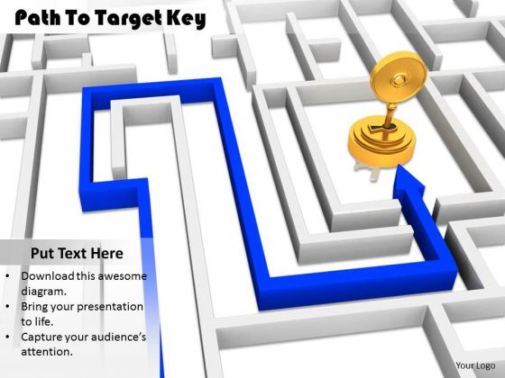 Stock Photo Path To Target Key PowerPoint Slide Stock Photo Path To Target Key PowerPoint Slide