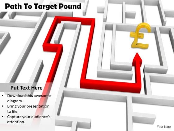 Stock Photo Path To Target Pound Symbol PowerPoint Slide Stock Photo Path To Target Pound Symbol PowerPoint Slide
