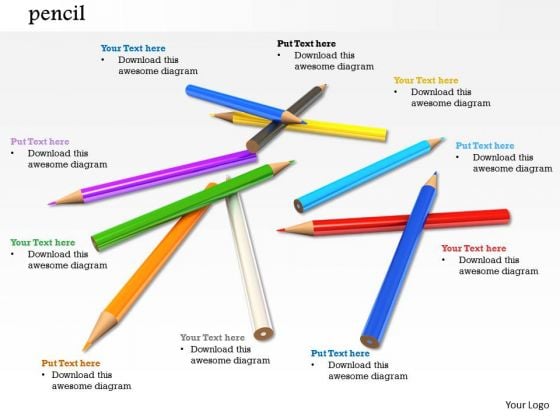 Stock Photo Pencils Multicolored PowerPoint Slide Stock Photo Pencils Multicolored PowerPoint Slide