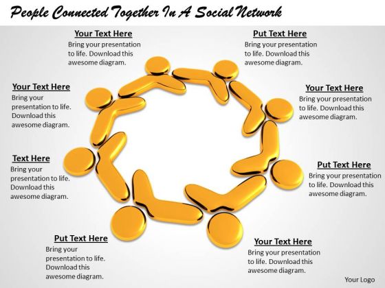 Stock Photo People Connected Together In A Social Network PowerPoint Template Stock Photo People Connected Together In A Social Network PowerPoint Template