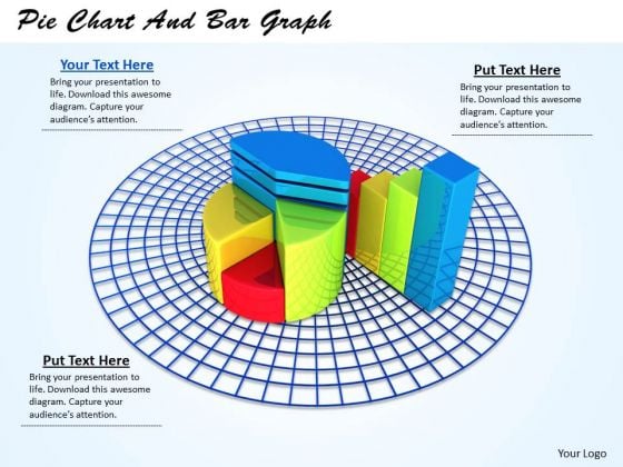 Stock Photo Pie Chart And Bar Graph PowerPoint Template Stock Photo Pie Chart And Bar Graph PowerPoint Template