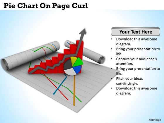 Stock Photo Pie Chart On Page Curl PowerPoint Slide Stock Photo Pie Chart On Page Curl PowerPoint Slide