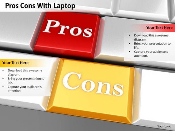 Stock Photo Pros Cons Text On Computer Keys PowerPoint Slide Stock Photo Pros Cons Text On Computer Keys PowerPoint Slide