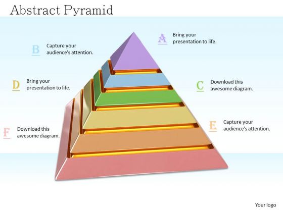 Stock Photo Pyramid With Colorful Segments PowerPoint Slide Stock Photo Pyramid With Colorful Segments PowerPoint Slide