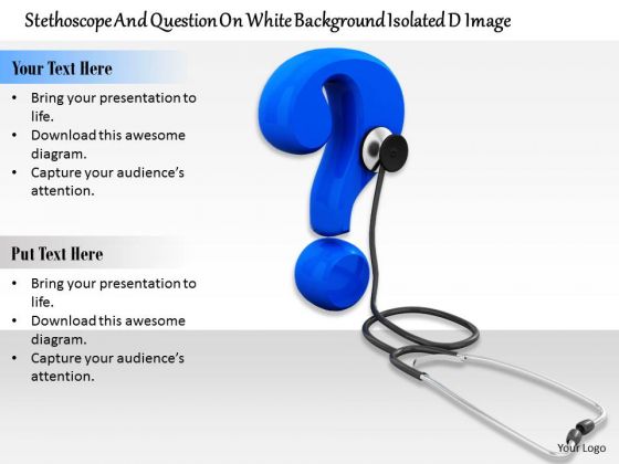 Stock Photo Question Mark With Stethoscope Medical Theme PowerPoint Slide Stock Photo Question Mark With Stethoscope Medical Theme PowerPoint Slide
